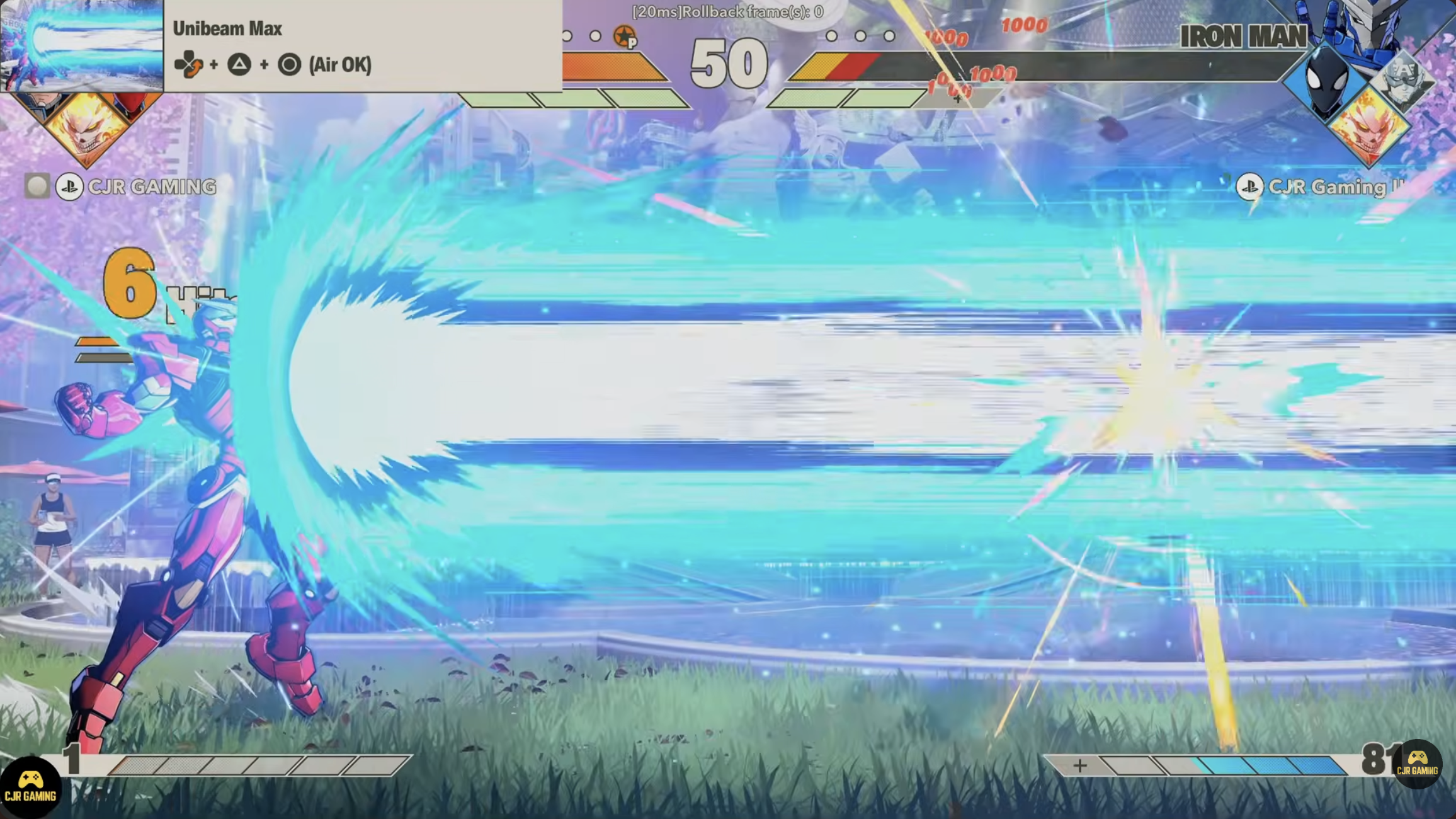 Marvel Tokon Iron Man firing the large Unibeam Max from his chest