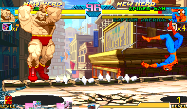 Stock Zangief 360 finishing with Spider-Man launched to the right
