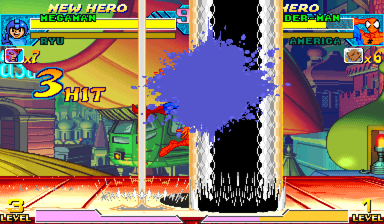 Black and checker-patterned Magnetic Shockwave column with a large blue impact shape