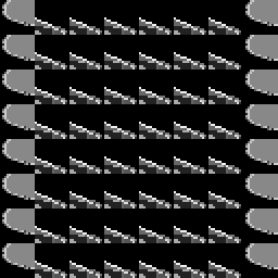 A decoded MvC1 beam segment sprite