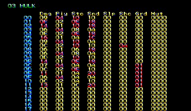 Real Marvel vs. Capcom Hit Test framebuffer for 03 HULK