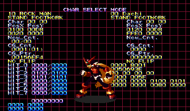 MvC HIT EDITER on the Zero destination build still showing the stock row 10 ROCK MAN